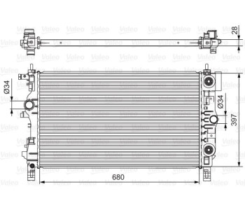 Радиатор, охлаждане на двигателя VALEO 701541 за OPEL ASTRA J GTC от 2011 до 2015