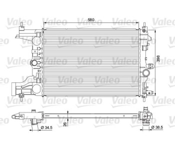 Радиатор, охлаждане на двигателя VALEO 701723 за OPEL ASTRA J (P10) хечбек от 2009 до 2015