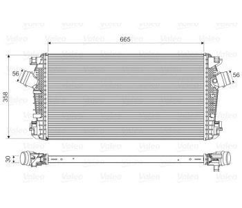 Интеркулер (охладител за въздуха на турбината) VALEO 818567 за OPEL ZAFIRA C TOURER (P12) от 2011
