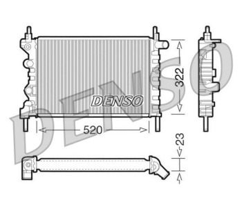 Радиатор, охлаждане на двигателя DENSO DRM20078 за OPEL ZAFIRA C TOURER (P12) от 2011