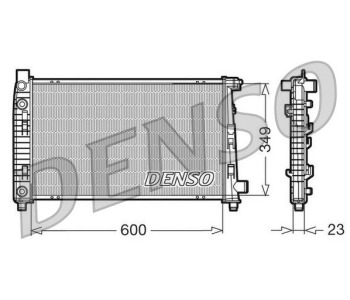 Радиатор, охлаждане на двигателя DENSO DRM20020 за OPEL CALIBRA A (85_) от 1990 до 1997