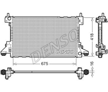 Радиатор, охлаждане на двигателя DENSO DRM20035 за OPEL KADETT E (T85) хечбек от 1984 до 1991