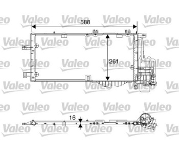 Кондензатор, климатизация VALEO 817844 за OPEL COMBO C товарен от 2001 до 2011