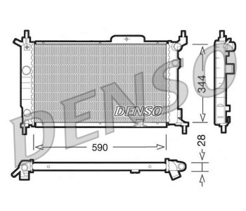 Радиатор, охлаждане на двигателя DENSO DRM20045 за OPEL CORSA C (F08, W5L) товарен от 2000