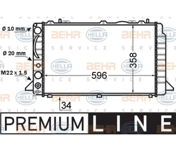 Радиатор, охлаждане на двигателя HELLA 8MK 376 715-324 за OPEL CORSA C (F08, F68) от 2000 до 2009