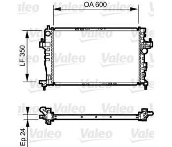 Радиатор, охлаждане на двигателя VALEO 734464 за OPEL CORSA C (F08, F68) от 2000 до 2009