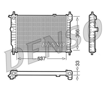 Радиатор, охлаждане на двигателя DENSO DRM20039 за OPEL COMBO C товарен от 2001 до 2011