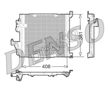 Кондензатор, климатизация DENSO DCN20016 за OPEL COMBO C товарен от 2001 до 2011