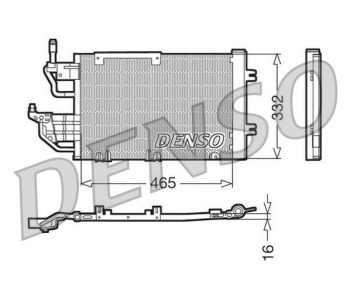 Кондензатор, климатизация DENSO DCN20017 за OPEL CORSA C (F08, F68) от 2000 до 2009