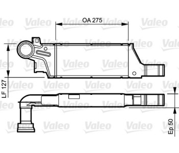 Интеркулер (охладител за въздуха на турбината) VALEO 818809 за OPEL CORSA C (F08, F68) от 2000 до 2009