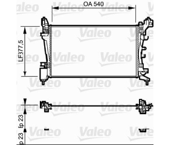 Радиатор, охлаждане на двигателя VALEO 735097 за OPEL CORSA D (S07) от 2006 до 2014