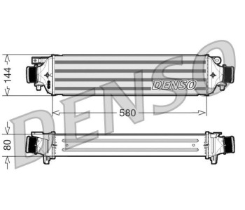Интеркулер (охладител за въздуха на турбината) DENSO DIT20002 за OPEL CORSA D (S07) от 2006 до 2014