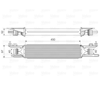 Интеркулер (охладител за въздуха на турбината) VALEO 818578 за OPEL CORSA D (S07) от 2006 до 2014