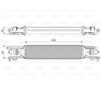 Интеркулер (охладител за въздуха на турбината) VALEO 818577 за OPEL CORSA D (S07) от 2006 до 2014