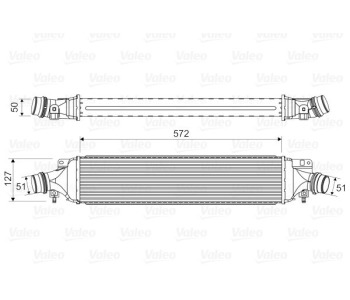 Интеркулер (охладител за въздуха на турбината) VALEO 818329 за OPEL CORSA D (S07) от 2006 до 2014