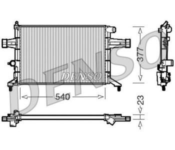 Радиатор, охлаждане на двигателя DENSO DRM20110 за OPEL INSIGNIA A (G09) хечбек от 2008 до 2017