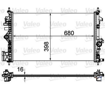 Радиатор, охлаждане на двигателя VALEO 735485 за OPEL INSIGNIA A (G09) седан от 2008 до 2017