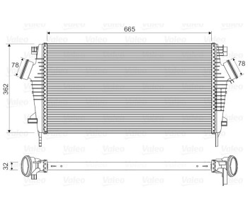 Интеркулер (охладител за въздуха на турбината) VALEO 818603 за OPEL INSIGNIA A (G09) хечбек от 2008 до 2017