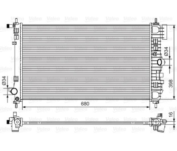 Радиатор, охлаждане на двигателя VALEO 735483 за OPEL INSIGNIA A (G09) хечбек от 2008 до 2017