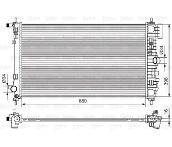 Радиатор, охлаждане на двигателя VALEO 735483 за OPEL INSIGNIA A (G09) седан от 2008 до 2017