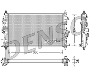 Радиатор, охлаждане на двигателя DENSO DRM20107 за OPEL INSIGNIA A (G09) седан от 2008 до 2017