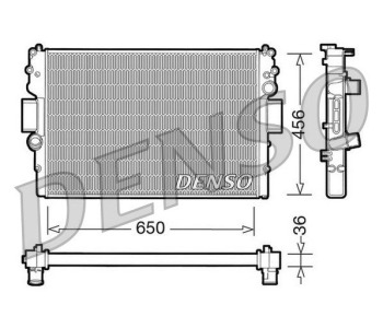 Радиатор, охлаждане на двигателя DENSO DRM15007 за OPEL INSIGNIA A (G09) седан от 2008 до 2017