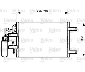 Кондензатор, климатизация VALEO 814014 за OPEL MERIVA A (X03) от 2003 до 2010