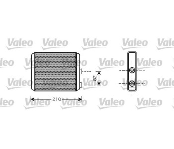 Топлообменник, отопление на вътрешното пространство VALEO 812363 за OPEL MERIVA A (X03) от 2003 до 2010