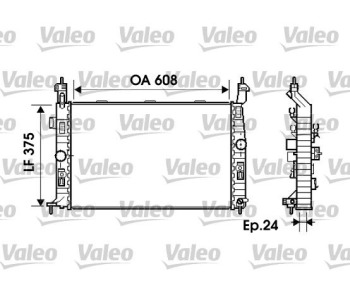 Радиатор, охлаждане на двигателя VALEO 734384 за OPEL MERIVA A (X03) от 2003 до 2010