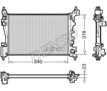 Радиатор, охлаждане на двигателя DENSO DRM20091 за OPEL MERIVA A (X03) от 2003 до 2010