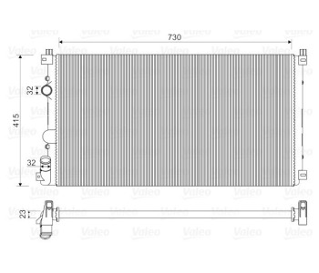 Радиатор, охлаждане на двигателя VALEO 732917 за OPEL MOVANO (J9) пътнически от 1998 до 2010