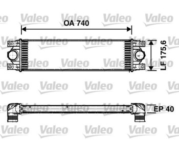 Интеркулер (охладител за въздуха на турбината) VALEO 817637 за OPEL MOVANO (F9) товарен от 1999 до 2010