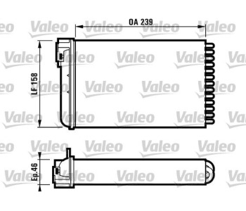 Топлообменник, отопление на вътрешното пространство VALEO 812110 за OPEL OMEGA A (V87) комби от 1986 до 1994