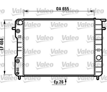 Радиатор, охлаждане на двигателя VALEO 731840 за OPEL OMEGA B (V94) от 1994 до 2003