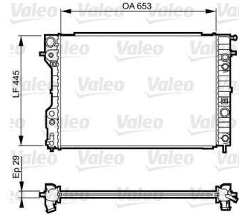 Радиатор, охлаждане на двигателя VALEO 731841 за OPEL OMEGA B (V94) комби от 1994 до 2003