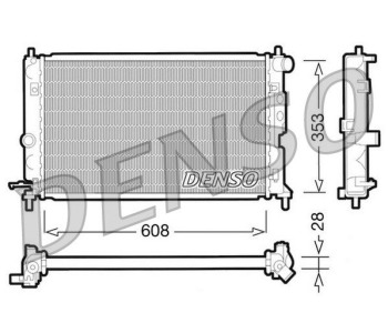 Радиатор, охлаждане на двигателя DENSO DRM20074 за OPEL REKORD E от 1977 до 1986