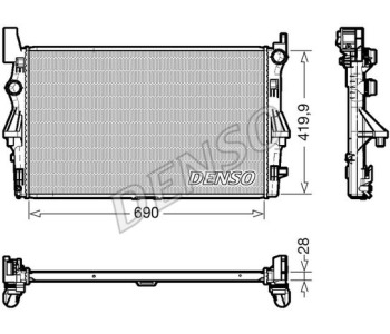 Радиатор, охлаждане на двигателя DENSO DRM20027 за OPEL VECTRA B (J96) комби от 1996 до 2003