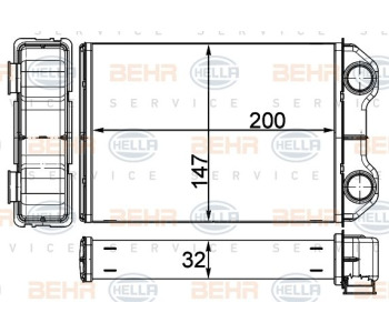 Радиатор, охлаждане на двигателя HELLA 8MK 376 700-351 за OPEL VECTRA C GTS (Z02) от 2002 до 2009