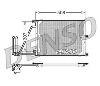 Кондензатор, климатизация DENSO DCN20034 за OPEL VECTRA C (Z02) седан от 2002 до 2009