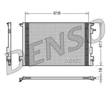 Кондензатор, климатизация DENSO DCN20035 за OPEL VECTRA C (Z02) седан от 2002 до 2009