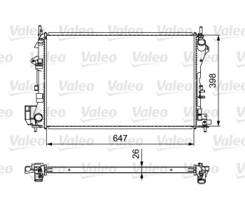 Радиатор, охлаждане на двигателя VALEO 732877 за FIAT CROMA (194) от 2005 до 2011