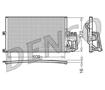 Кондензатор, климатизация DENSO DCN20033 за OPEL VECTRA C (Z02) седан от 2002 до 2009
