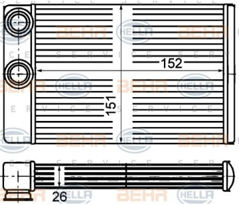 Радиатор, охлаждане на двигателя HELLA 8MK 376 700-371 за OPEL VIVARO A (J7) пътнически от 2001 до 2014