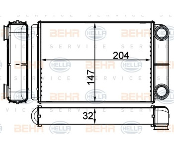 Радиатор, охлаждане на двигателя HELLA 8MK 376 700-361 за OPEL VIVARO A (J7) пътнически от 2001 до 2014