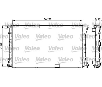 Радиатор, охлаждане на двигателя VALEO 732911 за OPEL VIVARO A (E7) платформа от 2001 до 2014