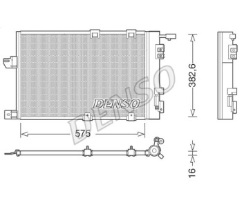 Кондензатор, климатизация DENSO DCN20042 за OPEL VIVARO A (J7) пътнически от 2001 до 2014