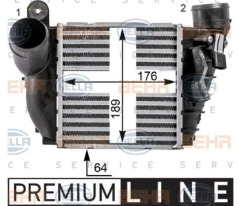 Интеркулер (охладител за въздуха на турбината) HELLA 8ML 376 701-571 за OPEL VIVARO B (X82) пътнически от 2014