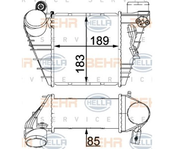 Радиатор, охлаждане на двигателя HELLA 8MK 376 701-581 за OPEL VIVARO B (X82) платформа от 2014