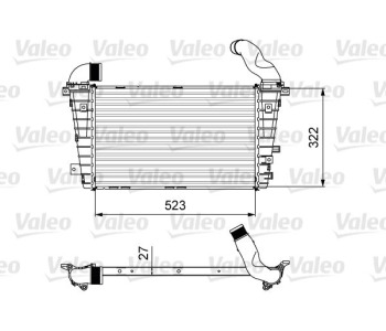 Интеркулер (охладител за въздуха на турбината) VALEO 818615 за OPEL ZAFIRA B (A05) от 2005 до 2015