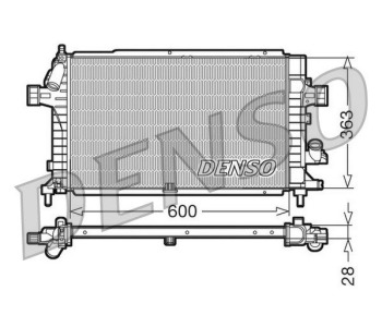 Радиатор, охлаждане на двигателя DENSO DRM21003 за PEUGEOT 106 I (1A, 1C) от 1991 до 1996